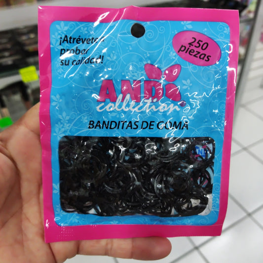 Bolsa de 250 ligas de hule para cabello | AND collection