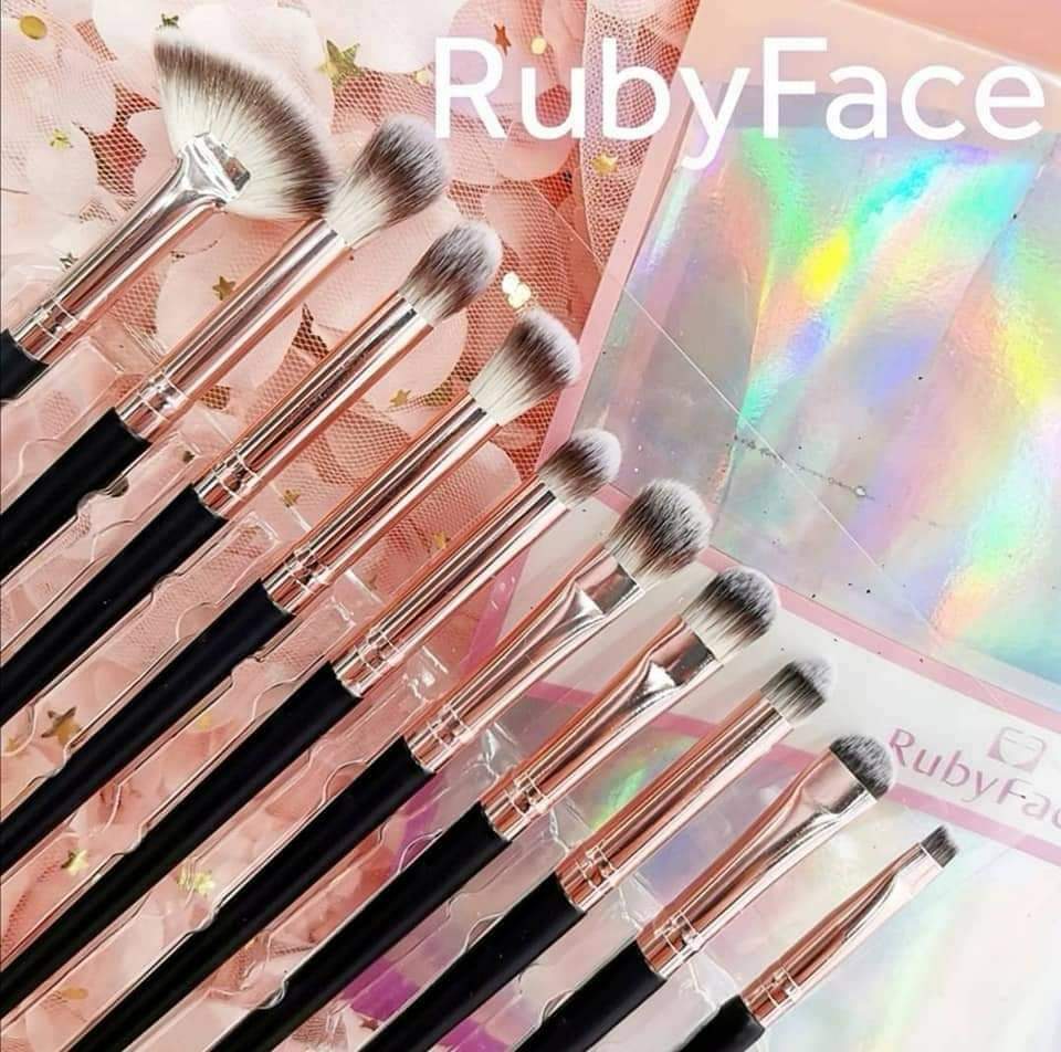 Kit Brochas para ojos (10pz) | RubyFace