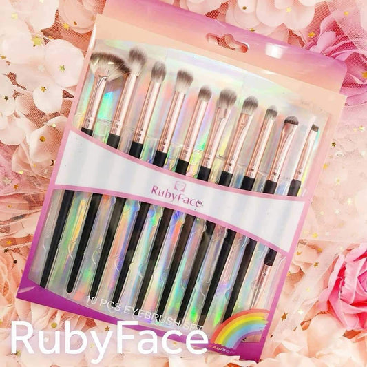 Kit Brochas para ojos (10pz) | RubyFace