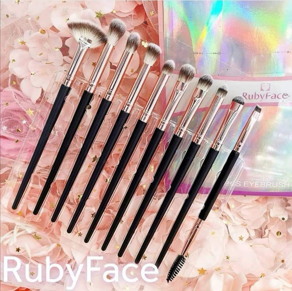 Kit Brochas para ojos (10pz) | RubyFace