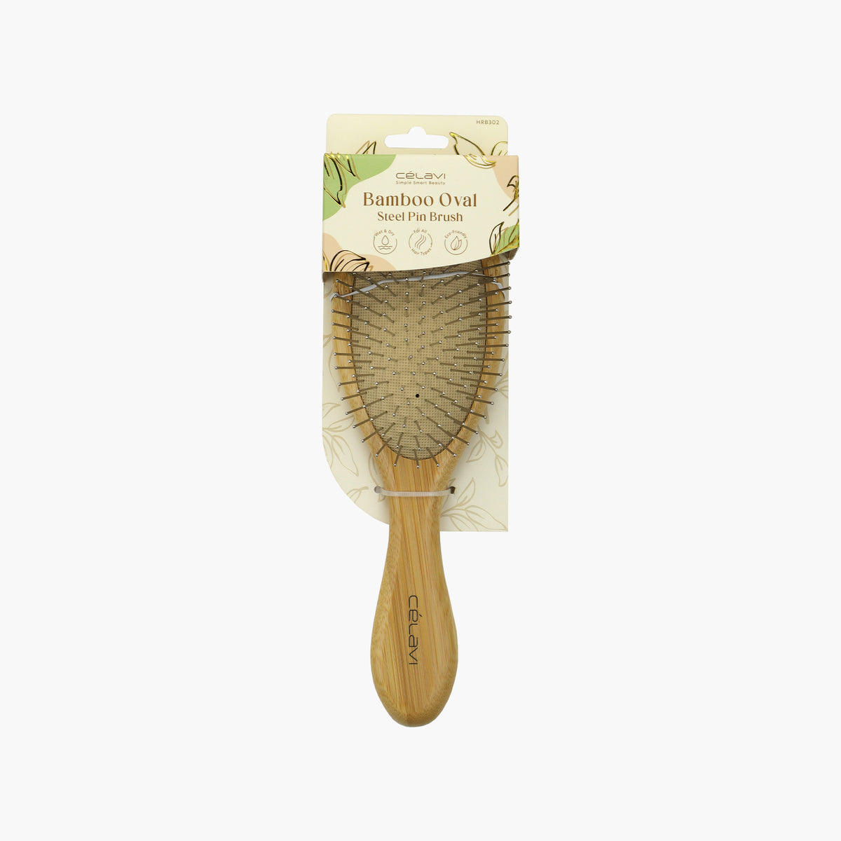 Cepillo Bamboo Oval Cerdas Metal| Célavi