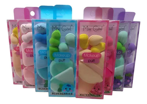 Set Puffs Esponja Fruit | Mix Girl