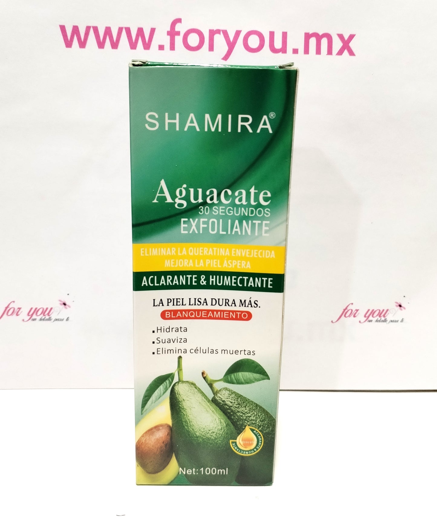 Exfoliante Facial de Aguacate Shamira