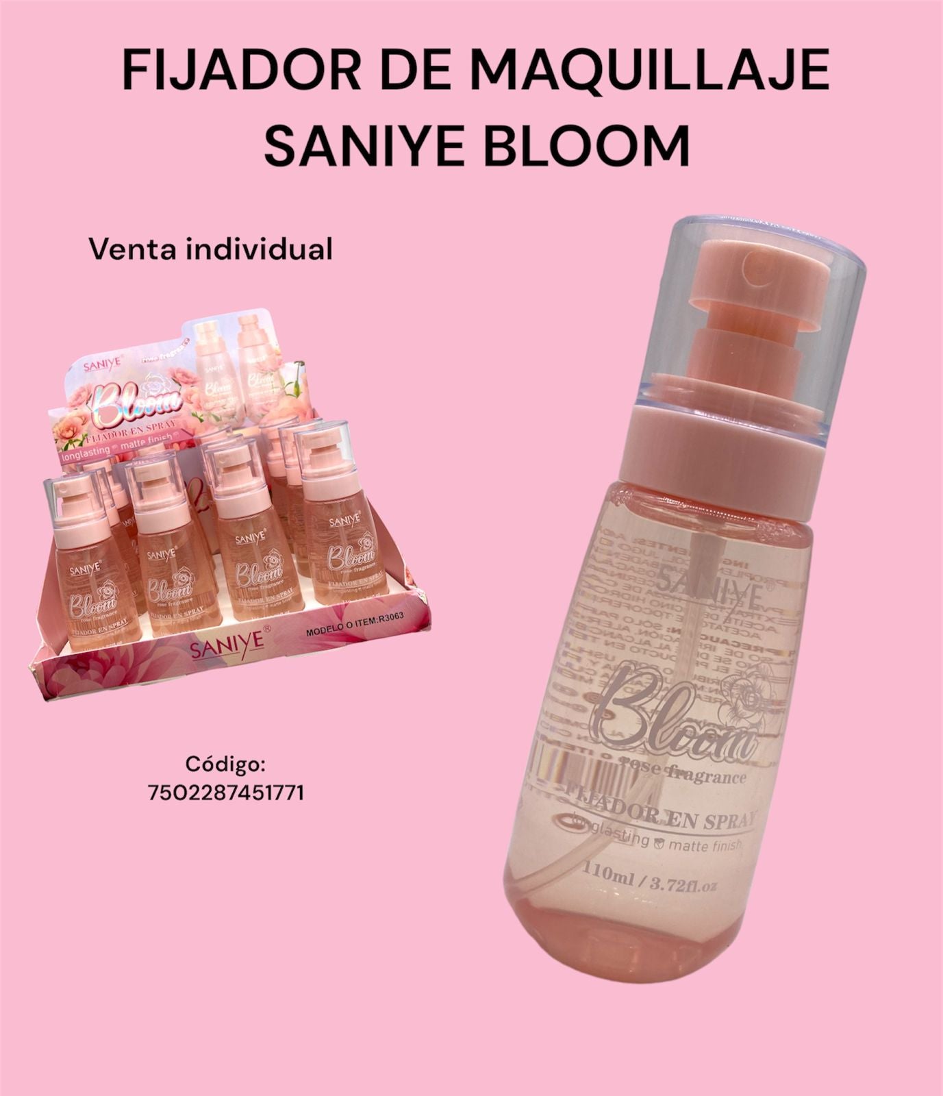 Fijador Bloom Rose | Saniye