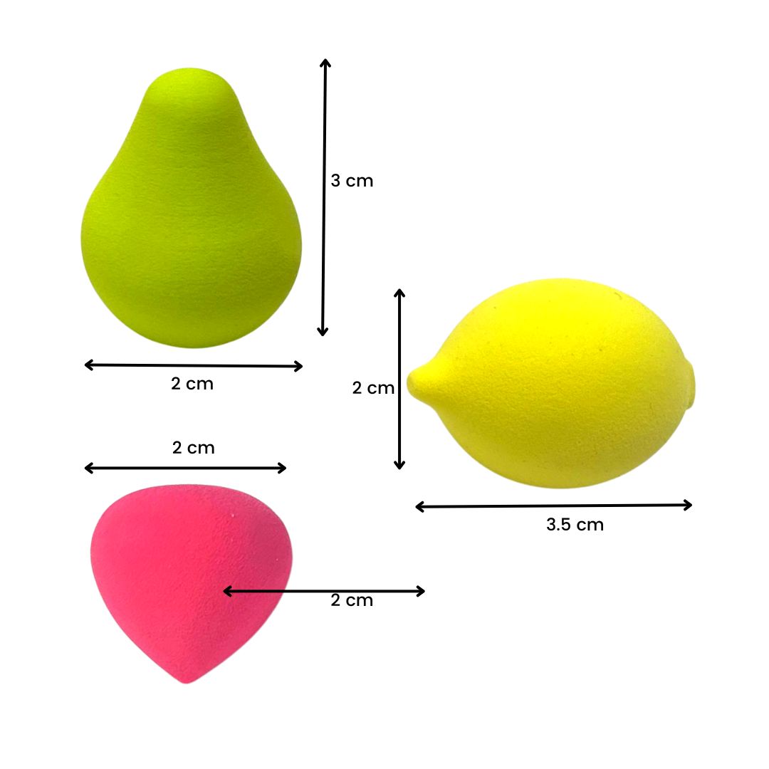 Set Mini Puffs Esponja Frutas | Mix Girl