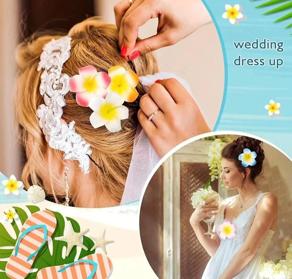 Pinza Flor Hawaiana con piedritas para Cabello | FY Cosmetics