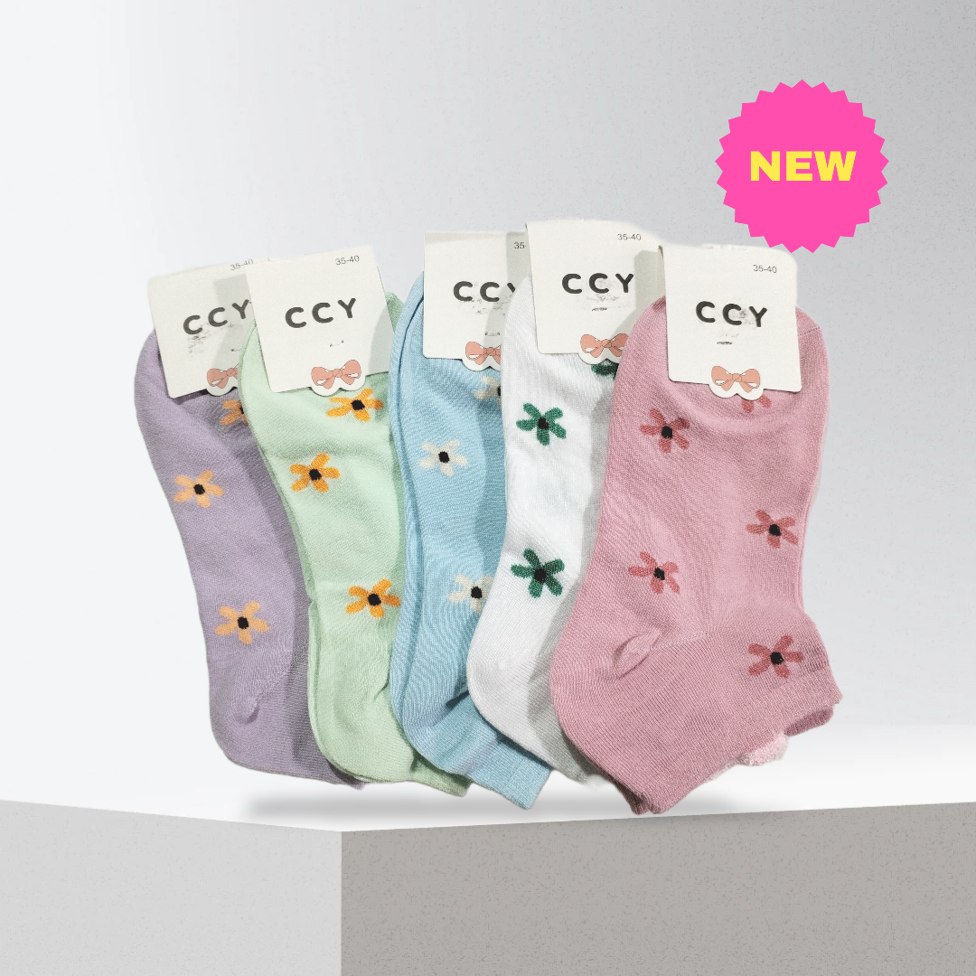 Calcetines tobilleros flores | CCY