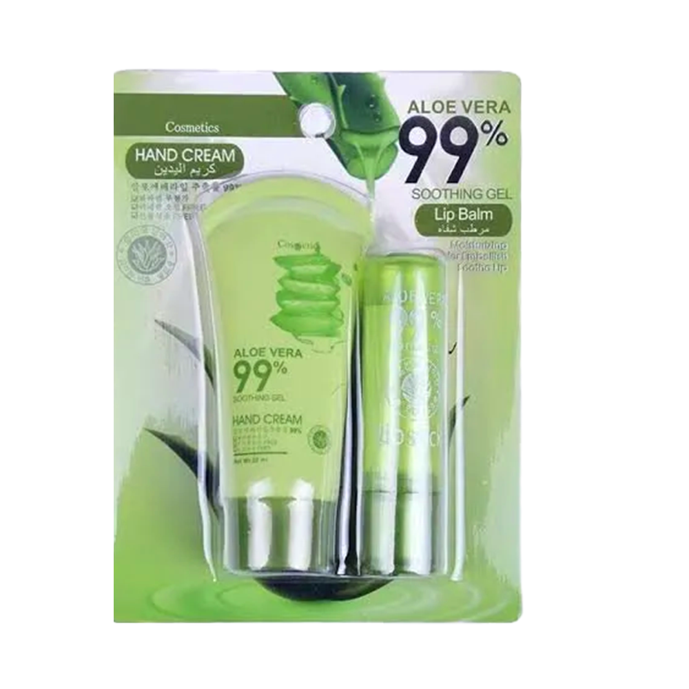 Set Crema para manos y Bálsamo Labial Aloe Vera | Gentle Beauty