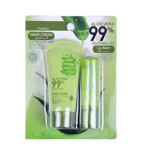 Set Crema para manos y Bálsamo Labial Aloe Vera | Gentle Beauty