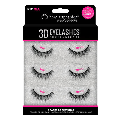 Kit 3D Eyelashes Professional| By Apple