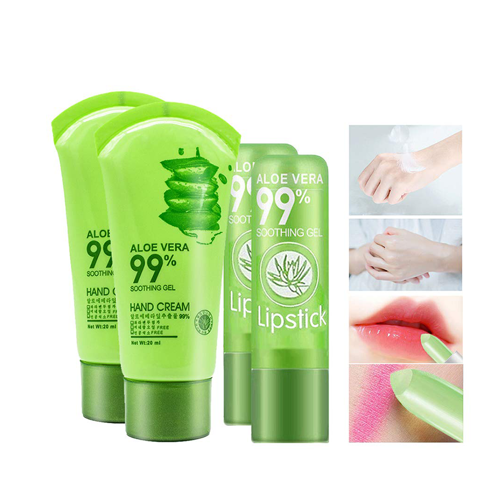 Set Crema para manos y Bálsamo Labial Aloe Vera | Gentle Beauty
