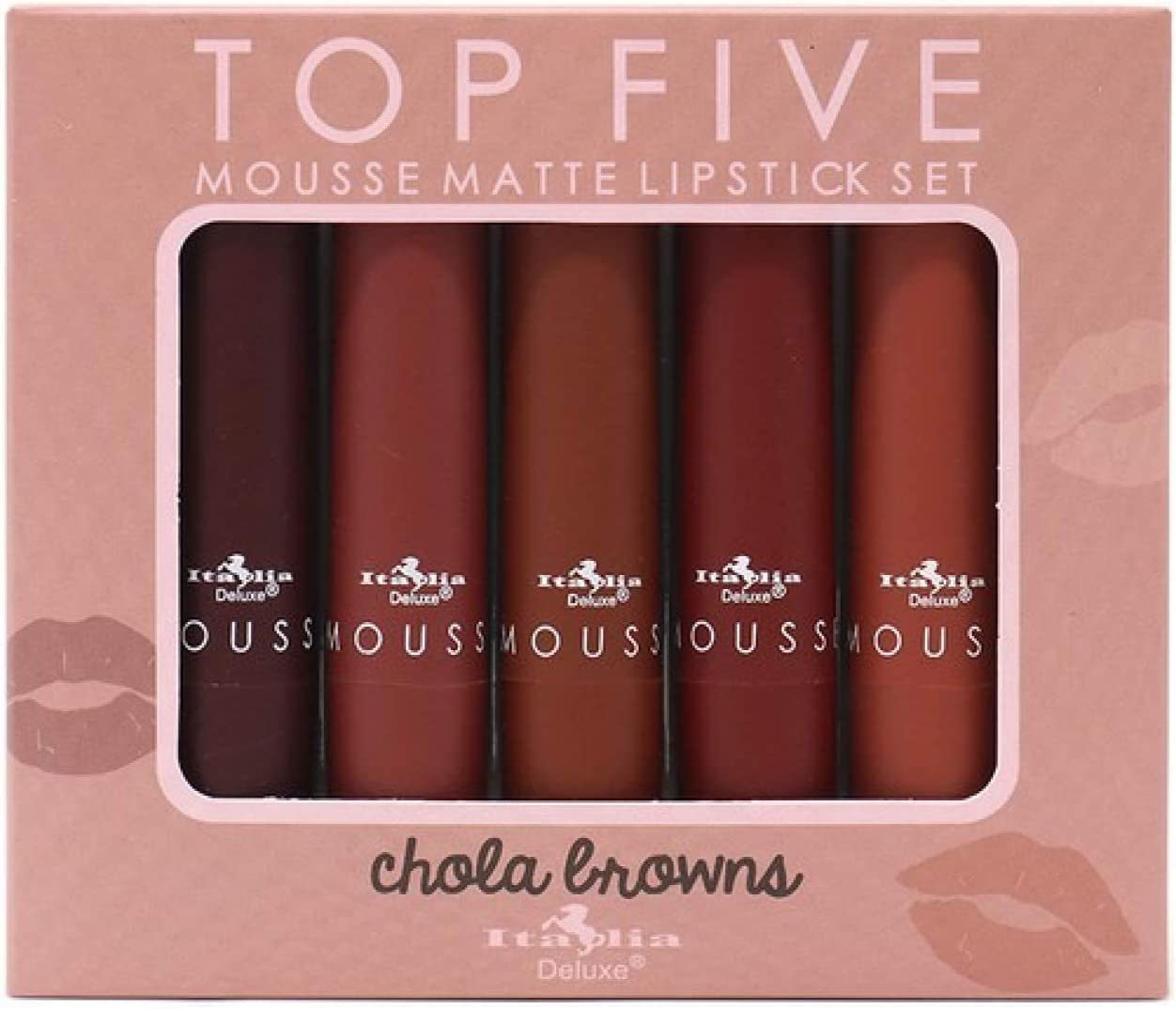 Labial Mousse Matte Top Five (Chola Browns) |  Italia Deluxe