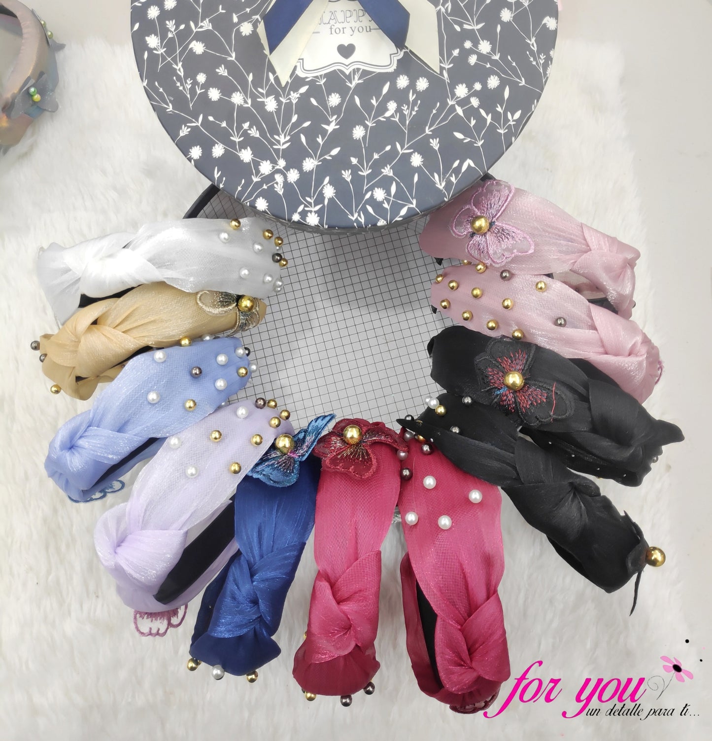 Diadema Nudo perlas-Mariposa | ForYou