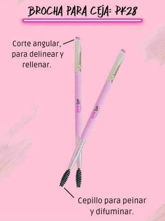 Brocha duo de precisión para cejas | Pink Up