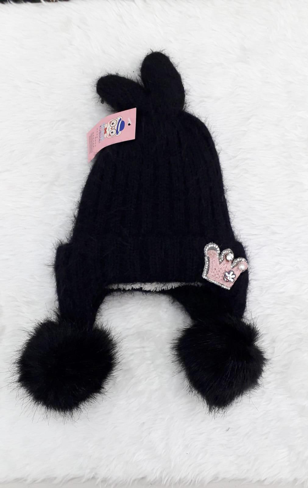 Gorro Dama Tejido Pompón Invierno