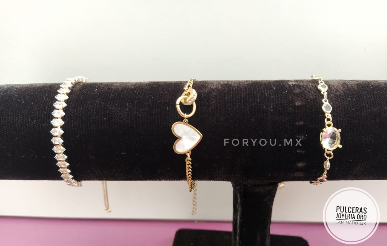 Pulcera Autoajustable | Joyeria Oro laminado 14K