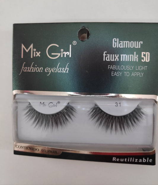 Pestañas postizas GLAMOUR Mink | 5D Mix Girl