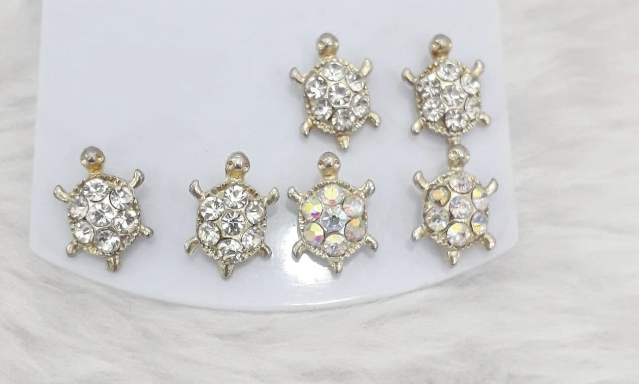 Aretes de tortuguitas con piedras | Joyeria fina