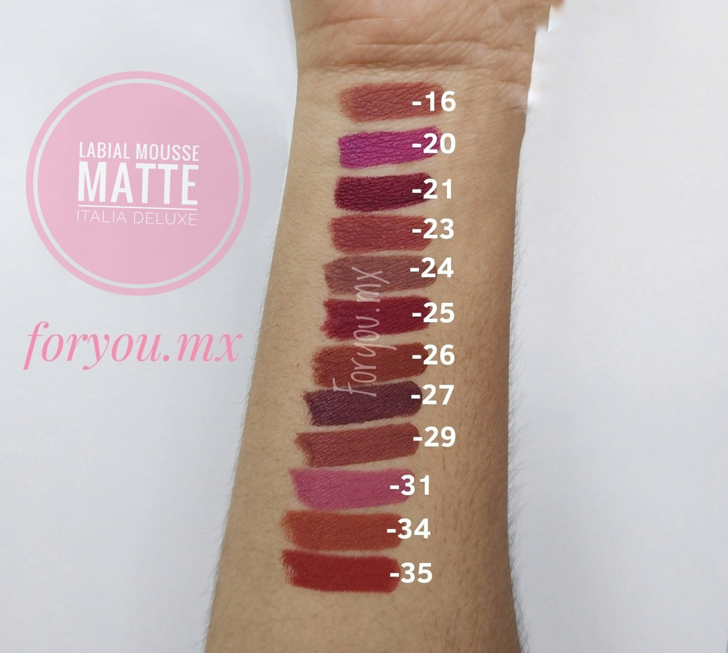 LABIAL MOUSSE MATE
| ITALIA DELUXE