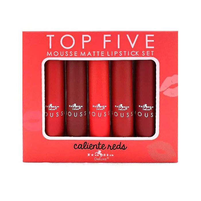 Labial Mousse Matte Top Five (Caliente Reds) |  Italia Deluxe