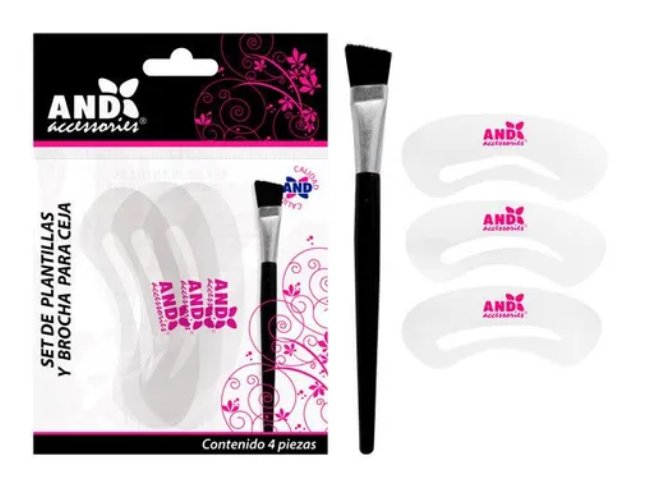 Set de Plantillas y Brocha para Ceja | ADN ACCESORIES
