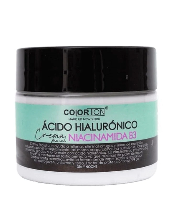 Crema Facial Ácido Hialurónico y Niacinamida B3 | COLORTON