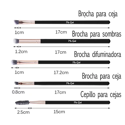 Set de Brochas para Ojos W173 | Mix Girl