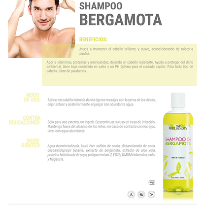 Shampoo de Bergamota |  Free Beauty