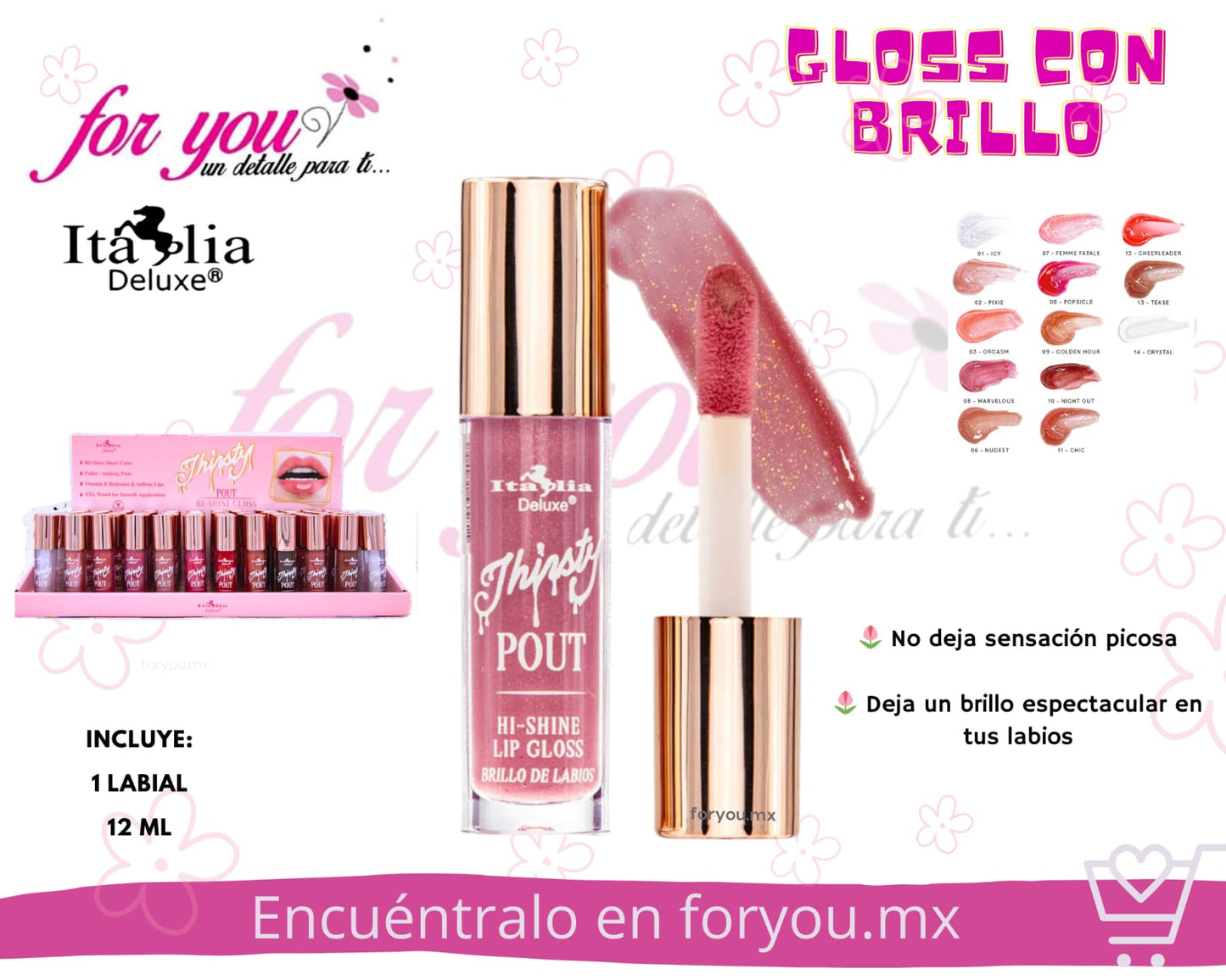 DUO GLOSS THIRSTY POUT HI-SHINE | ITALIA DELUXE