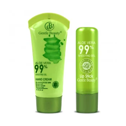 Set Crema para manos y Bálsamo Labial Aloe Vera | Gentle Beauty