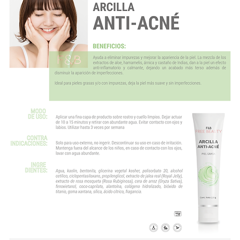Arcilla Anti-acné | Free Beauty