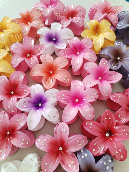 Pinza Flor Hawaiana con piedritas para Cabello  | FY Cosmetics