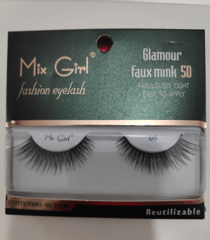 Pestañas postizas GLAMOUR Mink | 5D Mix Girl