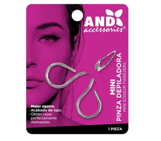 Pinza para depilar grande rosa fosforo - by apple accessories