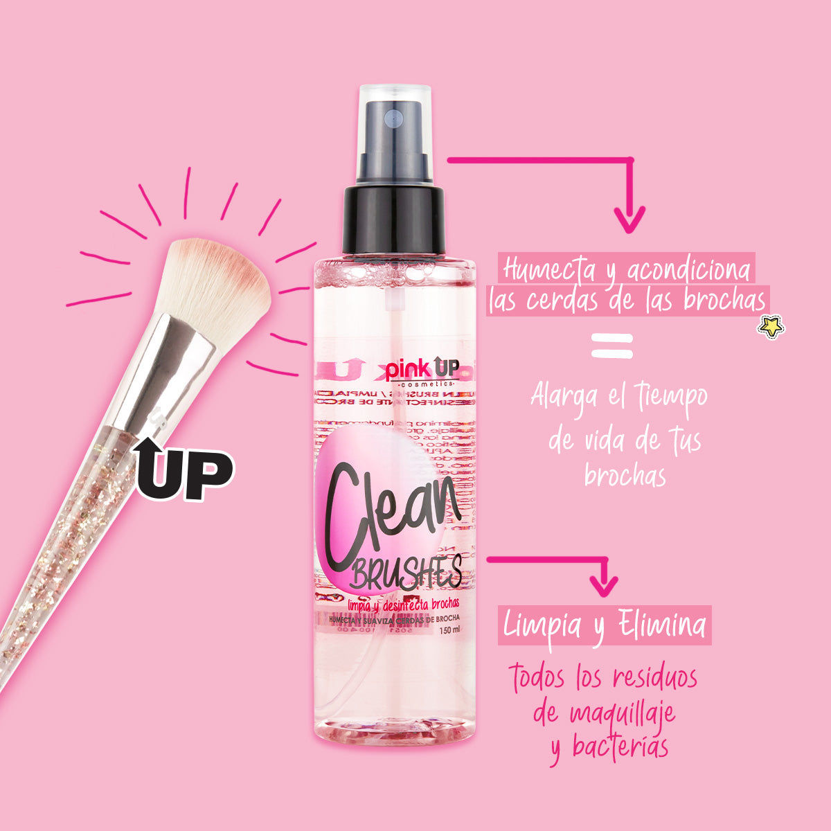 LIMPIA BROCHAS CLN BRUSHES | Pink up